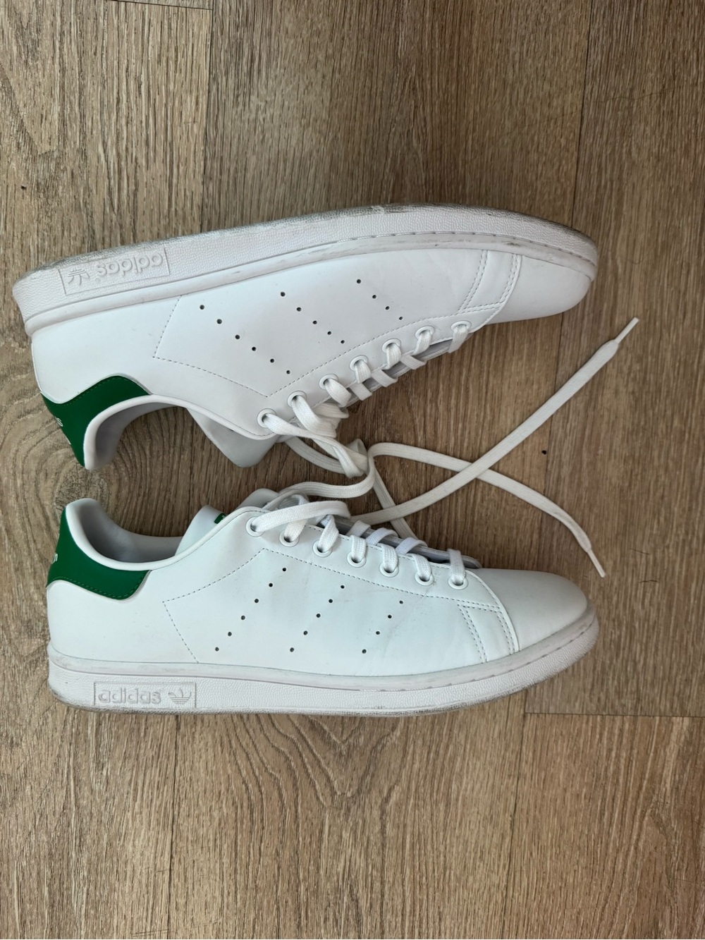 adidas Men white & Green Stan Smith Sneakers size 10.5 - Picture 3 of 3